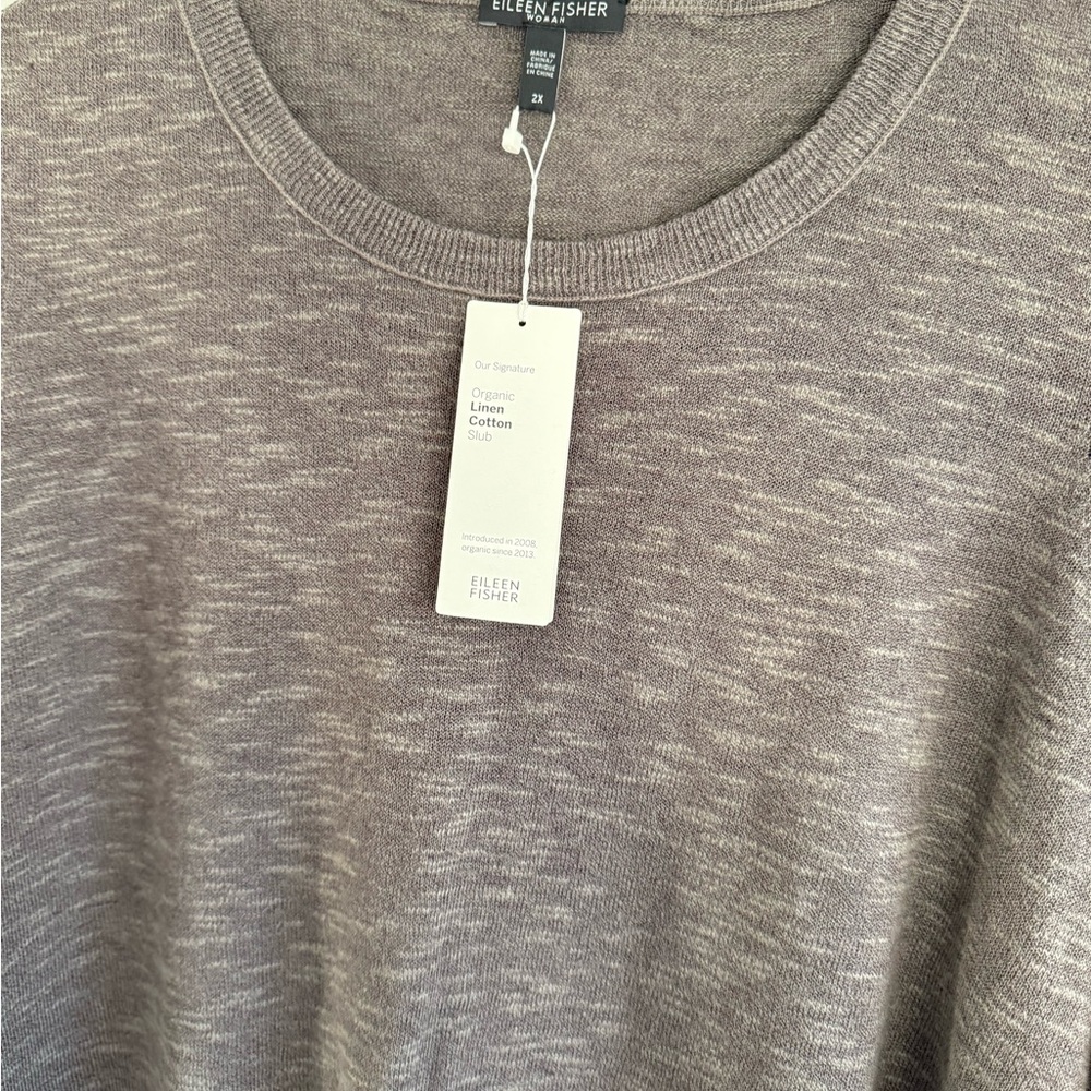 Eileen Fisher Brown Tunic Top - Picture 6 of 13